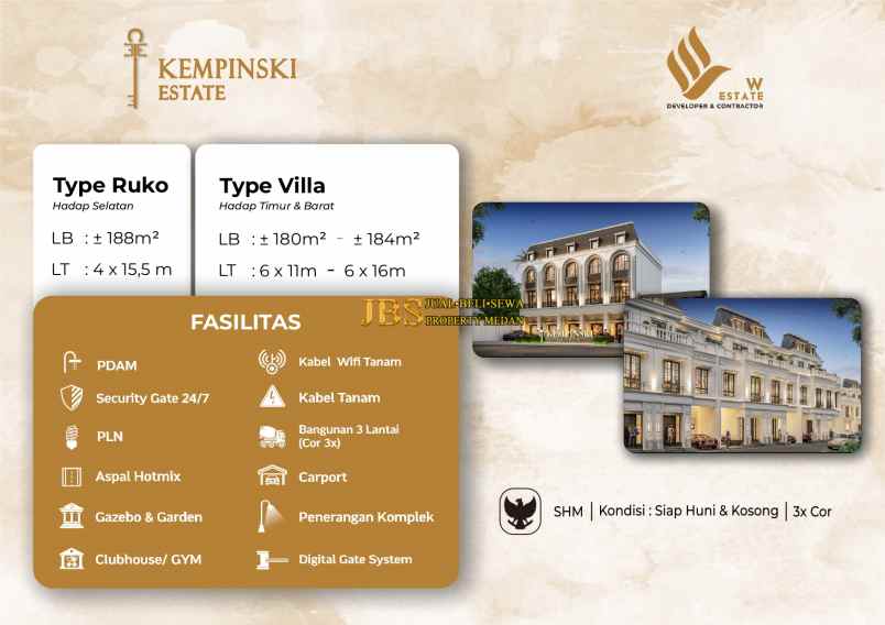 dijual villa kempinski estate jalan