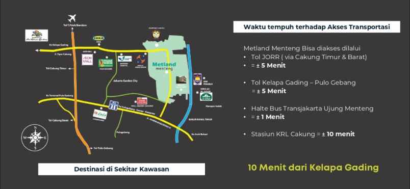 goldenrod peony metland menteng cakung