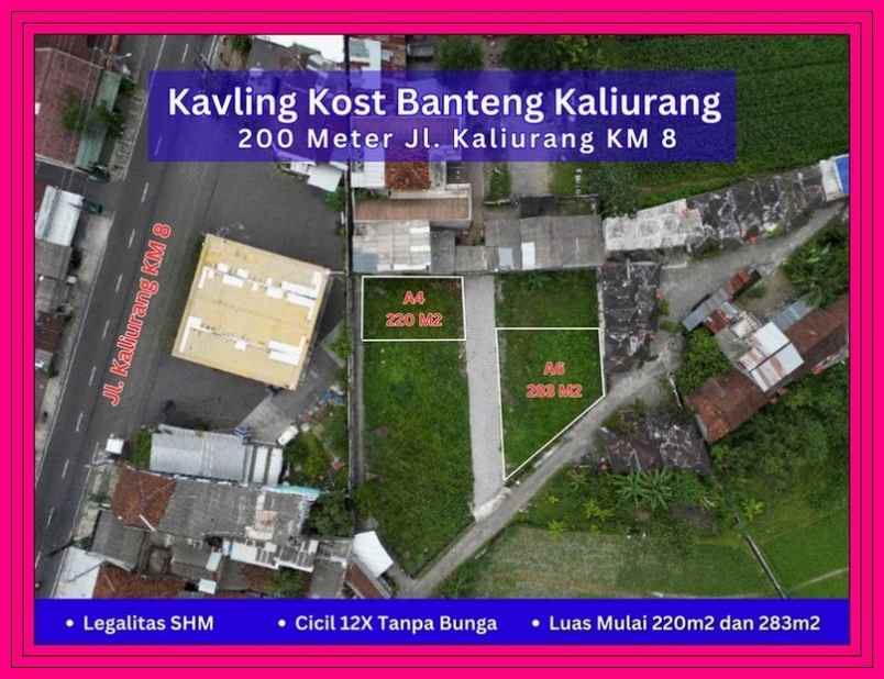 jakal km 7 tanah premium luas 200an cocok kosan