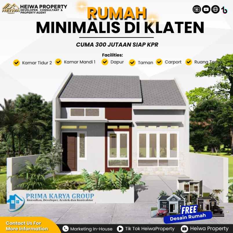 jual rumah 305 juta dekat smp negeri 2 klaten