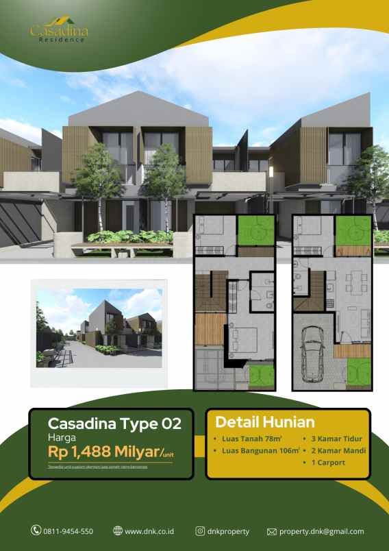 jual rumah casadina residence bekasi