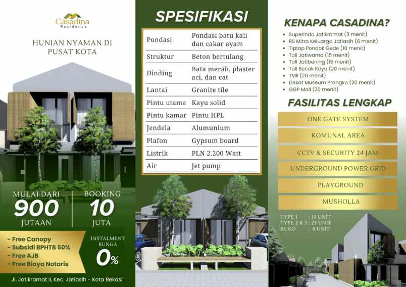 jual rumah casadina residence bekasi