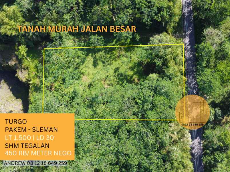 jual tanah pinggir jalan harga bu lokasi strategis