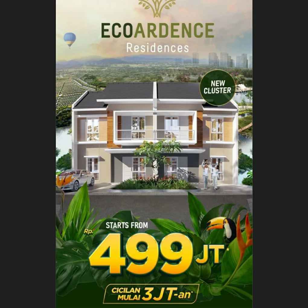 new cluster ecoardence harga perdana angsuran 3jutaan