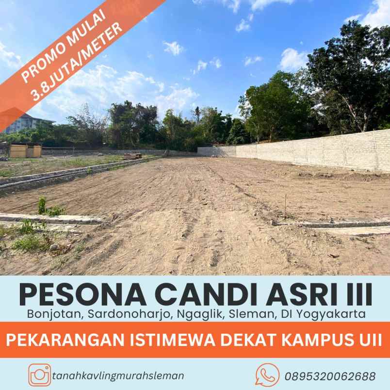 pekarangan istimewa mepet kampus uii jakal 3 8jt meter