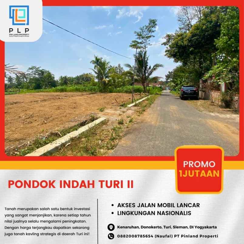 promo 1jutaan tanah kavling selatan kecamatan turi