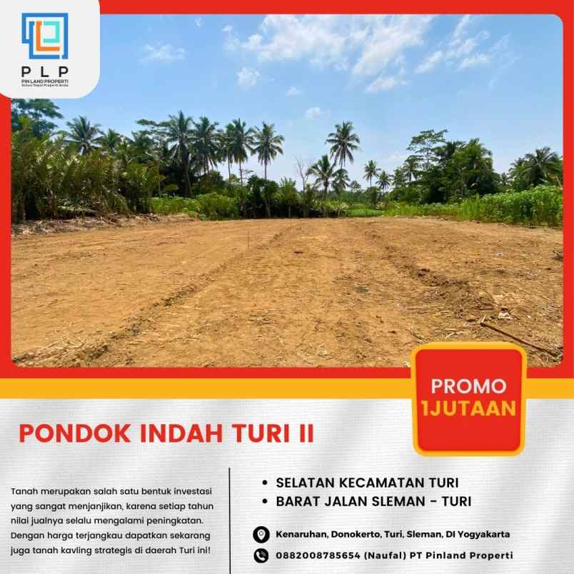 promo 1jutaan tanah kavling selatan kecamatan turi