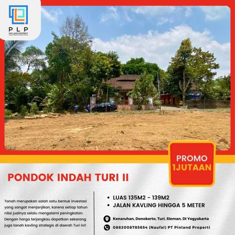 promo 1jutaan tanah kavling selatan kecamatan turi