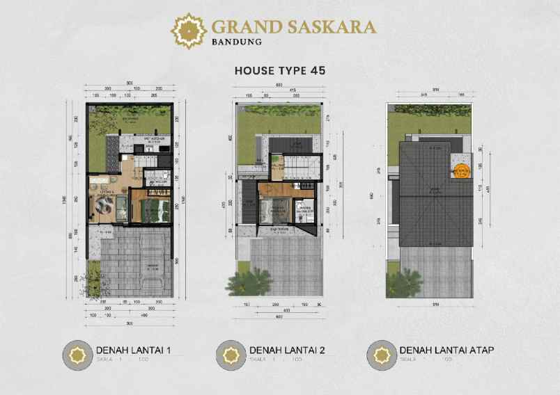 rumah 2 lantai dekat perkotaan bandung