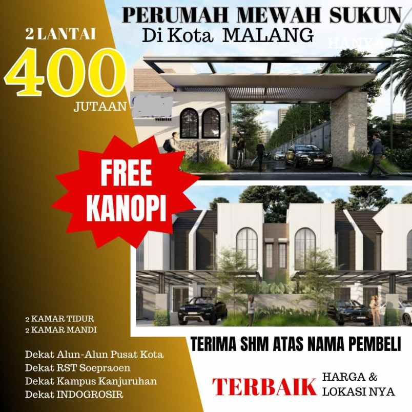 rumah 2 lantai termurah di kota malang