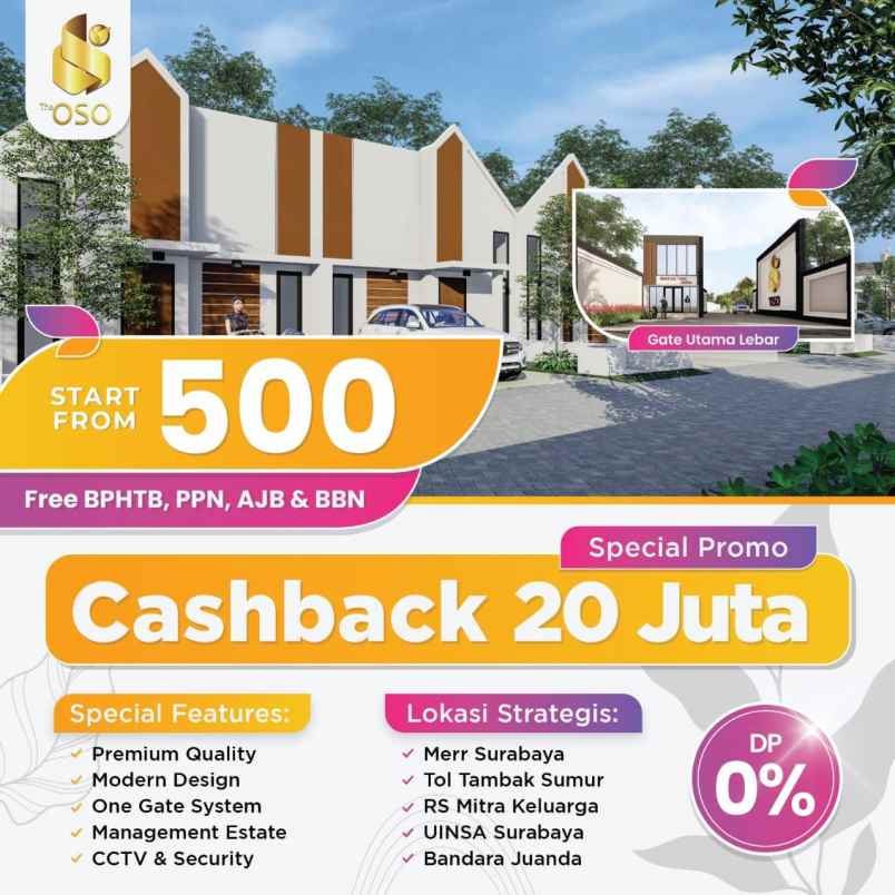 rumah 500 jutaan dekat upn surabaya