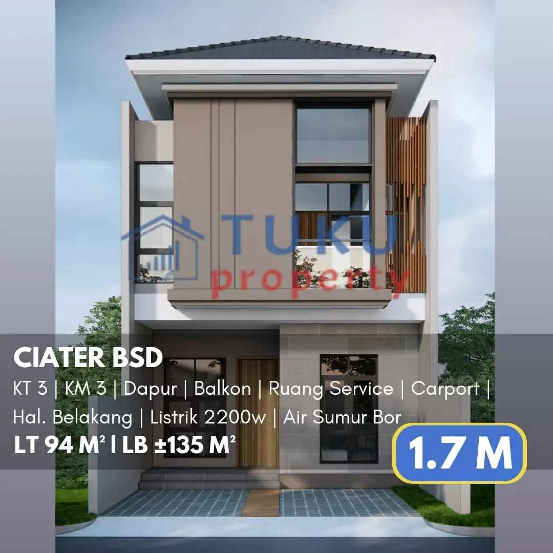 rumah baru 2 lt bsd ciater serpong bisa kpr