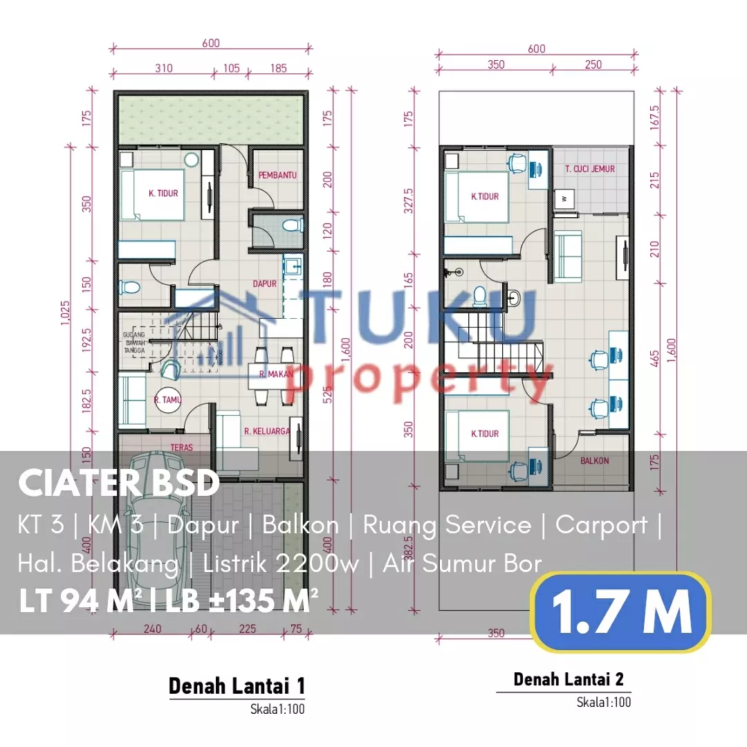 rumah baru 2 lt bsd ciater serpong bisa kpr