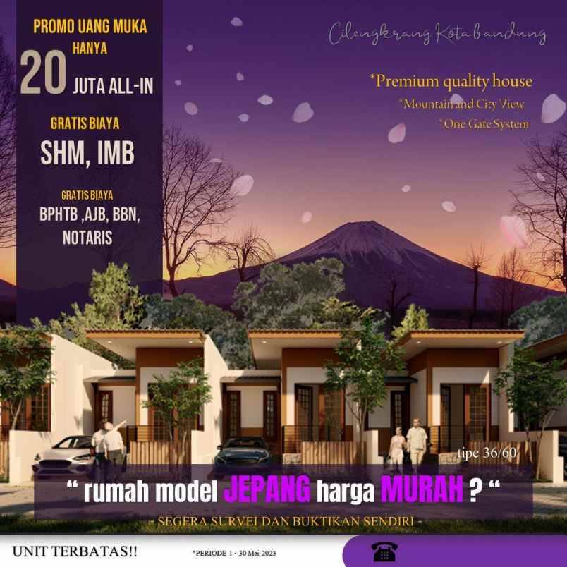 rumah design jepang kpr dp 10 di bandung timur