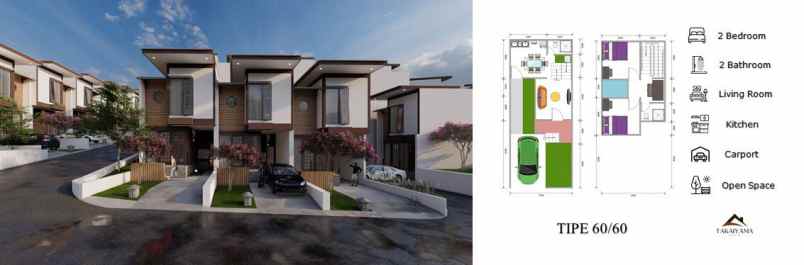 rumah design jepang kpr dp 10 di bandung timur