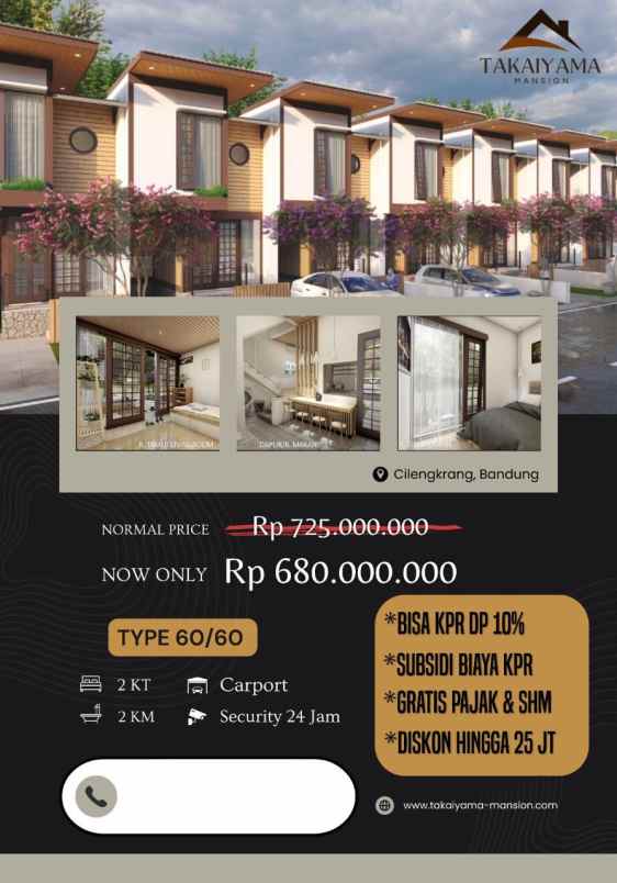 rumah design jepang kpr dp 10 di bandung timur