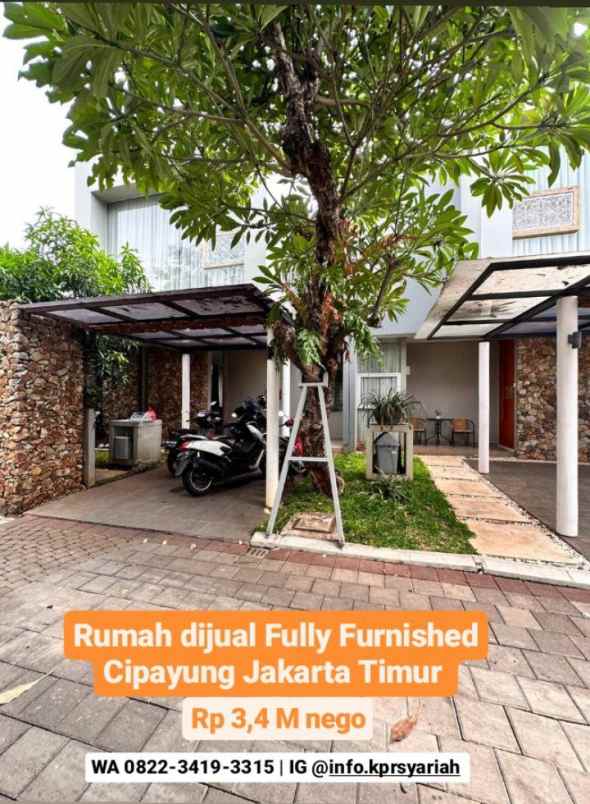 rumah dijual full furnished cipayung jakarta timur