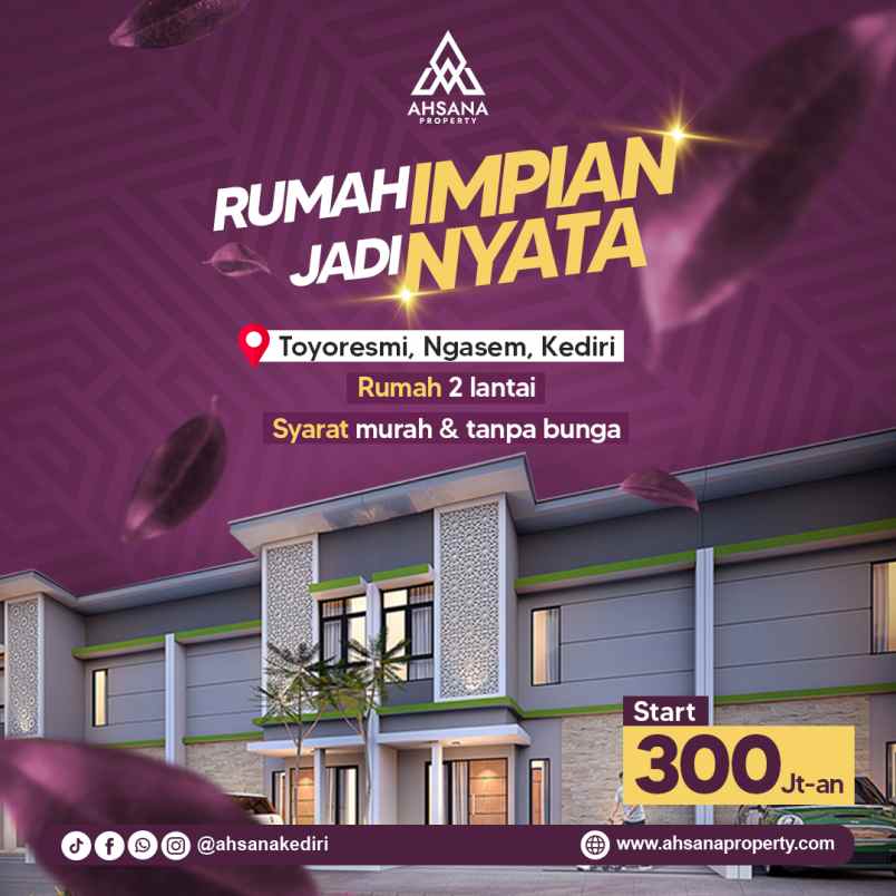 rumah impian jadi nyata mulai 300 jutaan 2 lantai