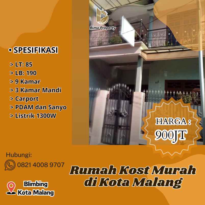 rumah kost murah di kota malang