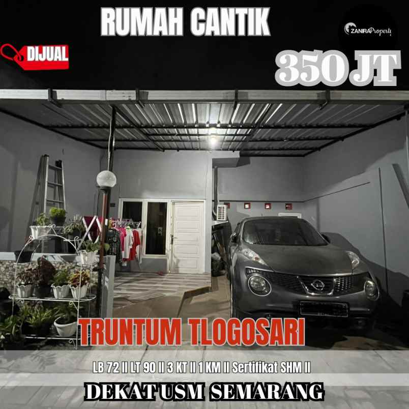 rumah luas 90 meter harga 300jt an di pedurungan