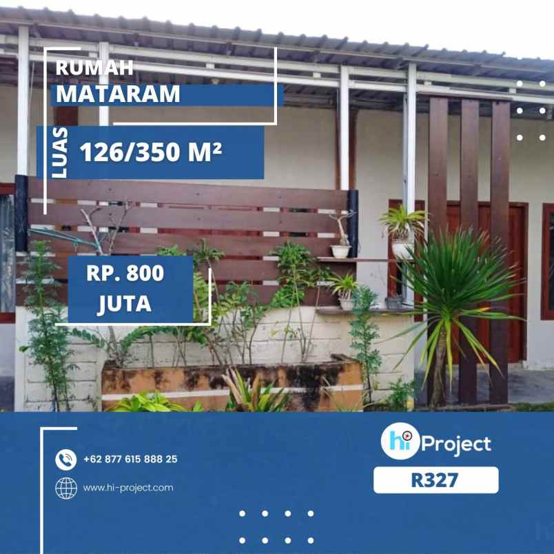 rumah mataram type 126 350 m2 di gontoran bertais r327