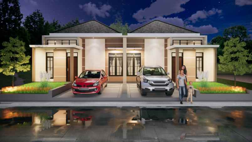 rumah mewah minimalis di cirebon view gunung ciremai