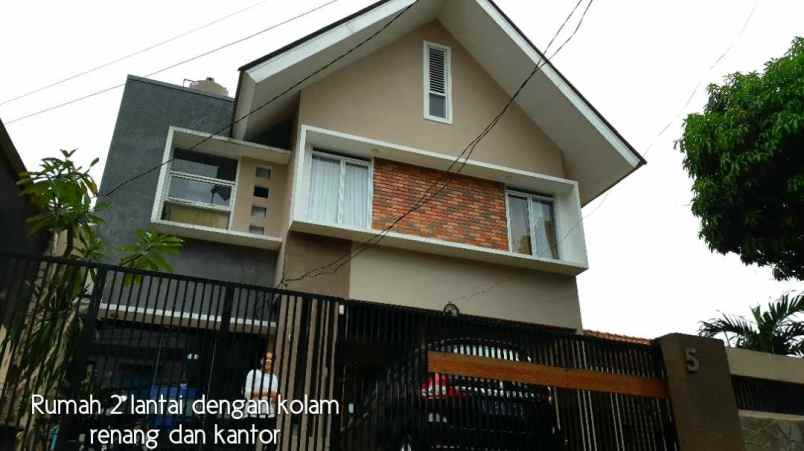 rumah mewah swimming pool bambu apus cipayung jaktim