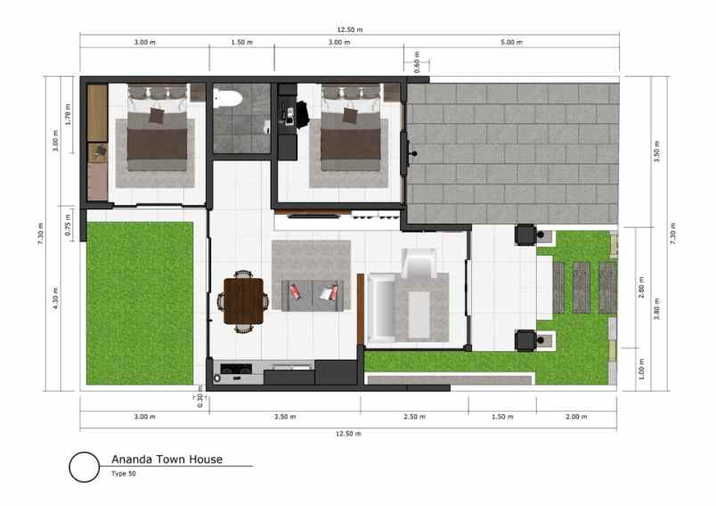 rumah modern siap bangun dekat pemda sleman