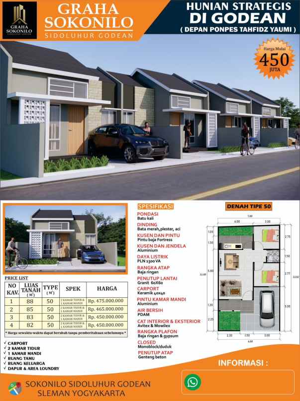 rumah murah modern dekat pasar godean