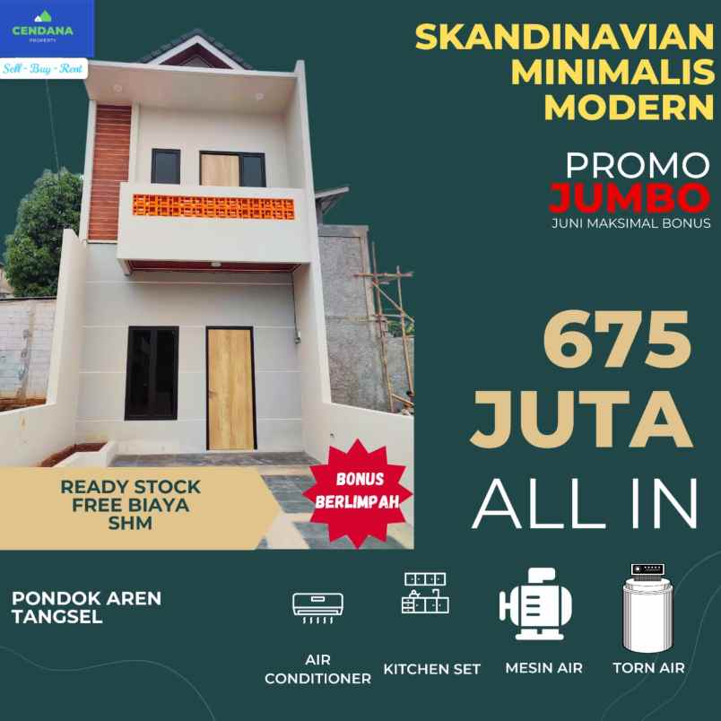 rumah scandinavian 600 jutaan di bintaro