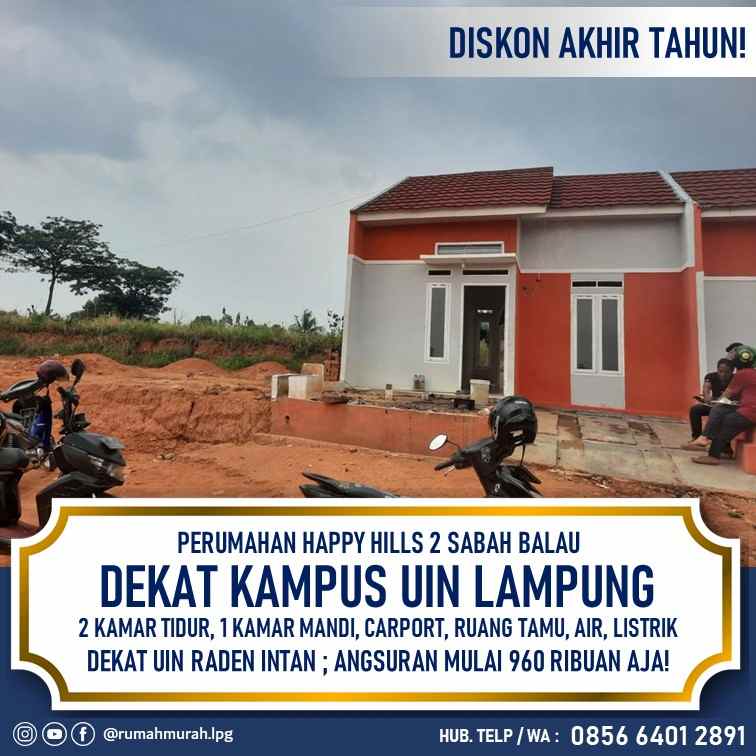 rumah subsidi dekat sukarame kampus uin