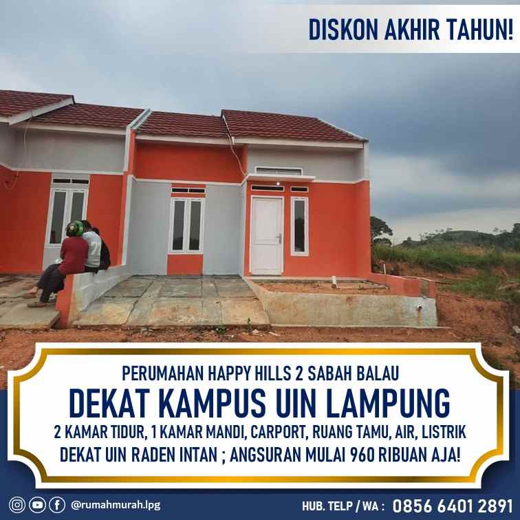 rumah subsidi dekat sukarame kampus uin