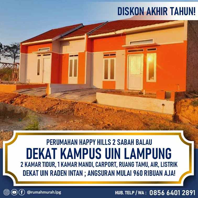 rumah subsidi dekat sukarame kampus uin