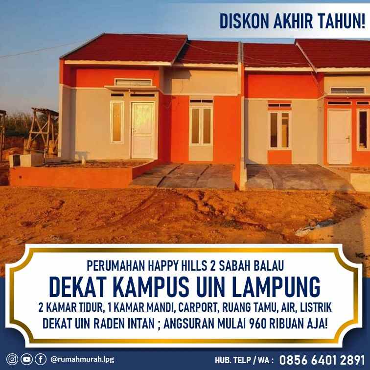 rumah subsidi dekat sukarame kampus uin