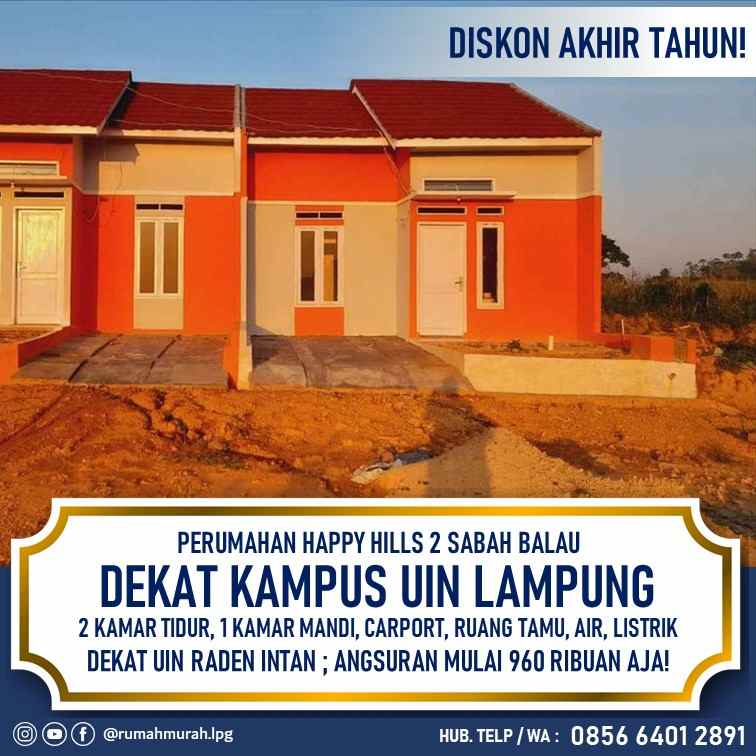 rumah subsidi dekat sukarame kampus uin