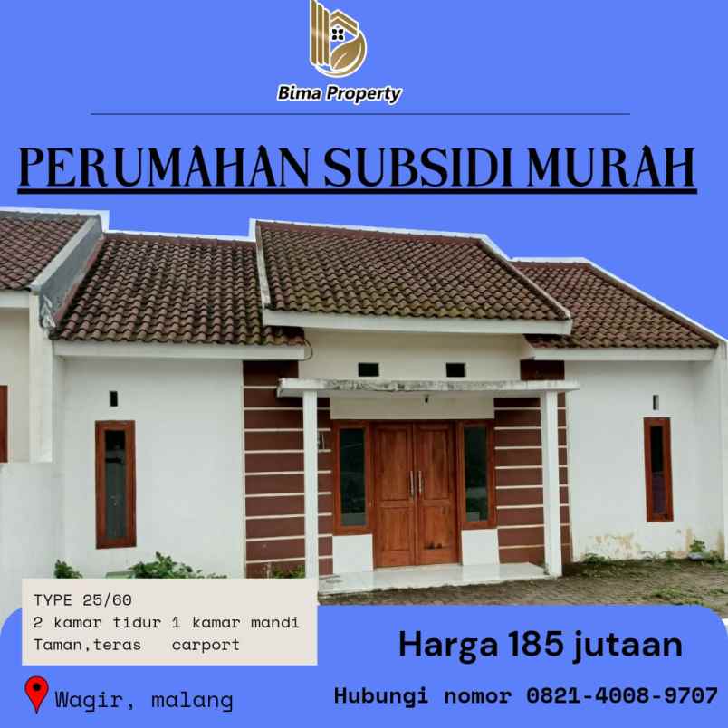 rumah subsidi design simpel di malang