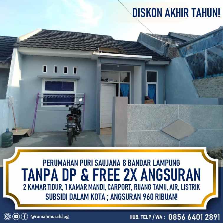 rumah subsidi tanpa dp kota bandar lampung