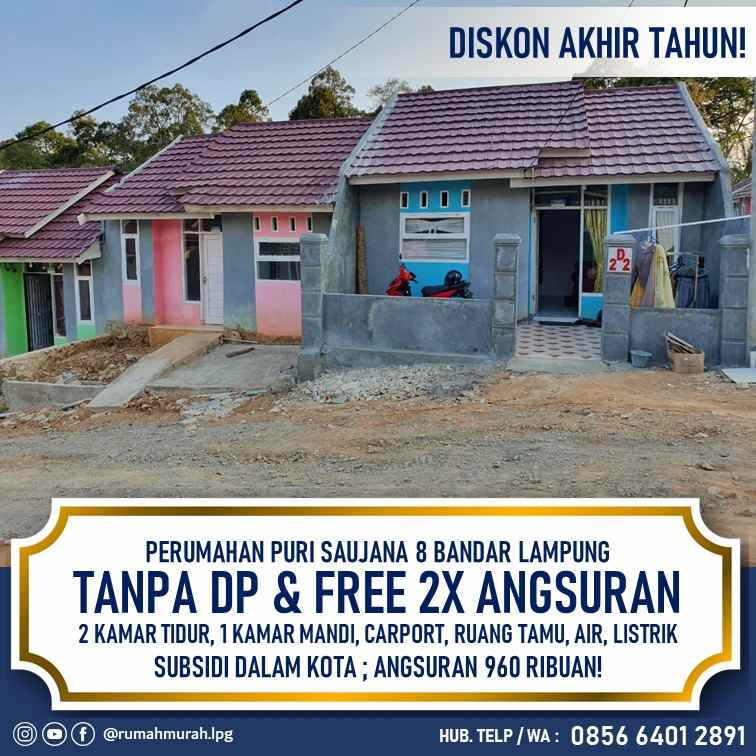 rumah subsidi tanpa dp kota bandar lampung