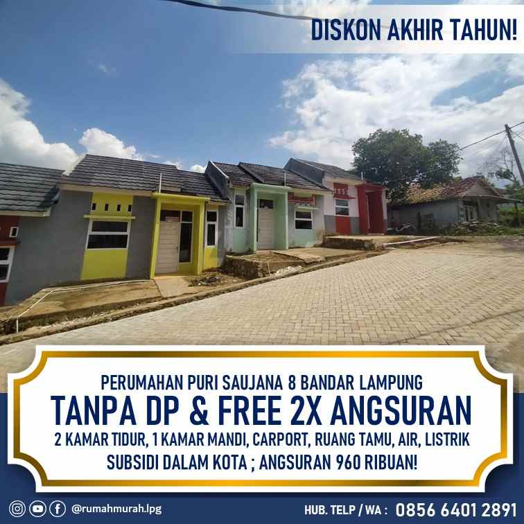 rumah subsidi tanpa dp kota bandar lampung