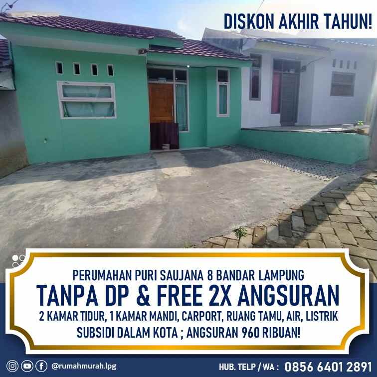 rumah subsidi tanpa dp kota bandar lampung