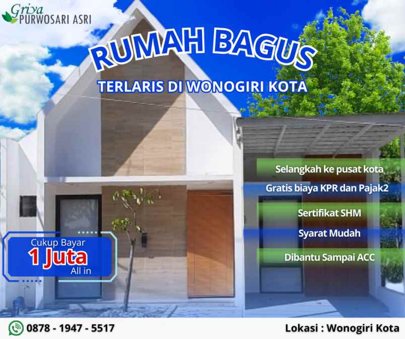 rumah terlaris wonogiri all in 1jt