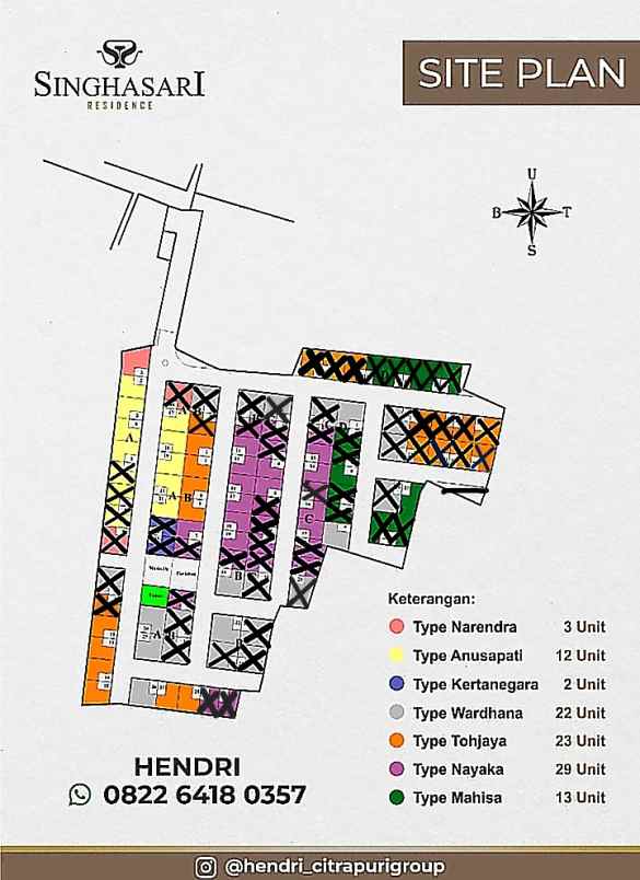 rumah type pojok 1 lantai madiun singhasari residence