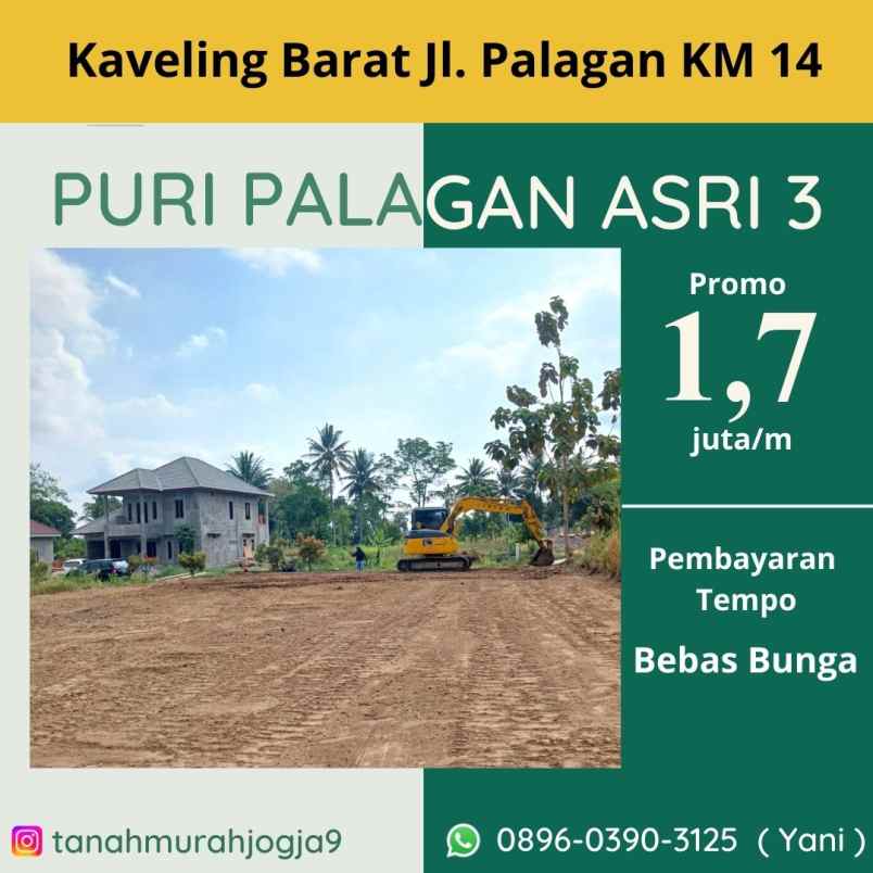 tanah 1 7 juta m dekat jalan palagan km 14