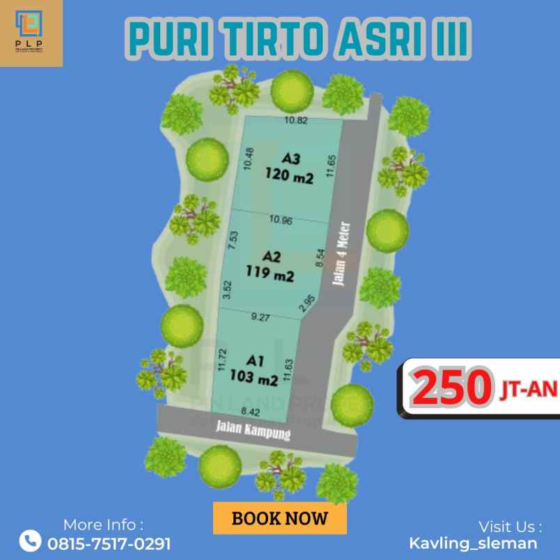 tanah kavling promo 250 jutaan 900 meter jl jogja solo