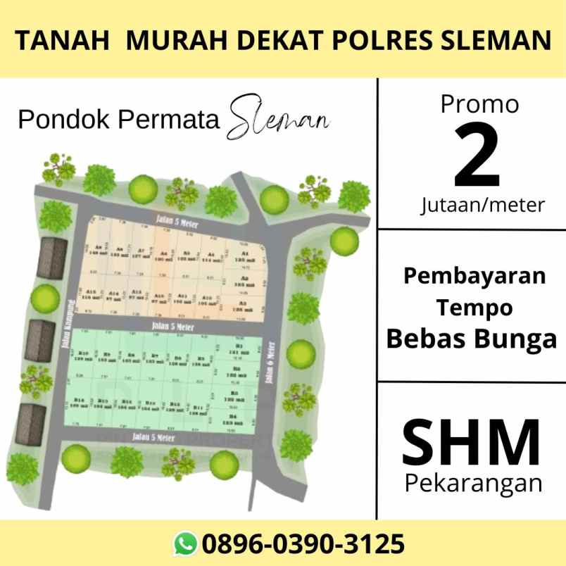 tanah murah dekat polres sleman yogyakarta