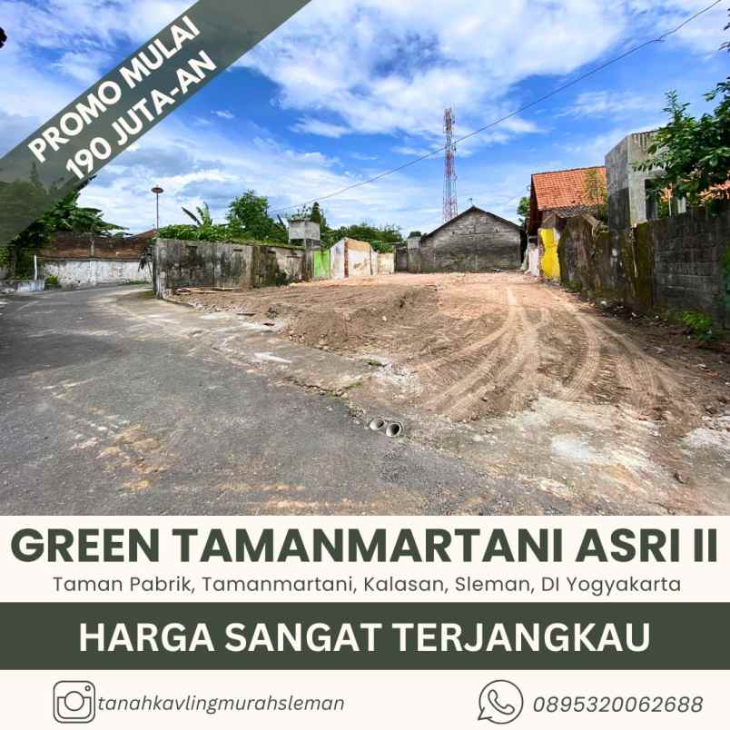 tanah pekarangan strategis 190 jutaan di kalasan