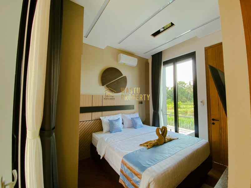 villa fully furnish di jakal utara view sawah