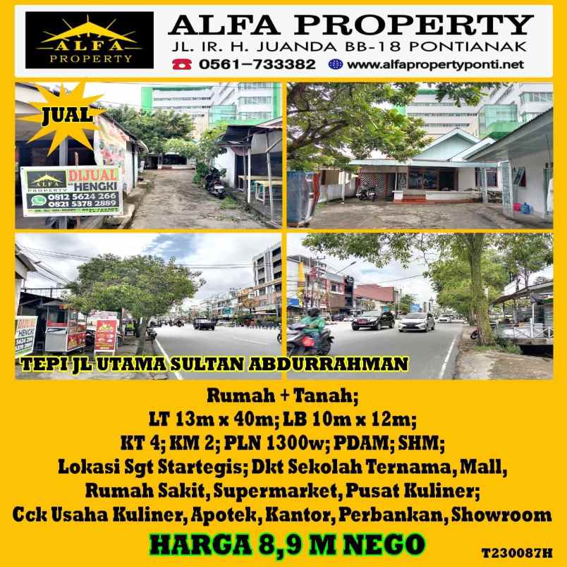 alfa property tanah sultan abdurrahman kota pontianak