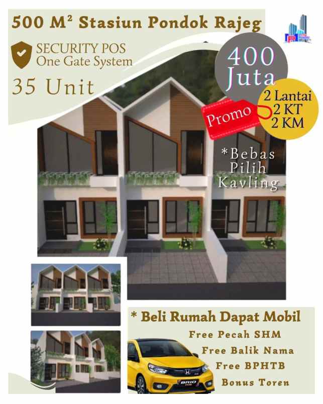 beli rumah 2 lantai dapat undian mobil brio