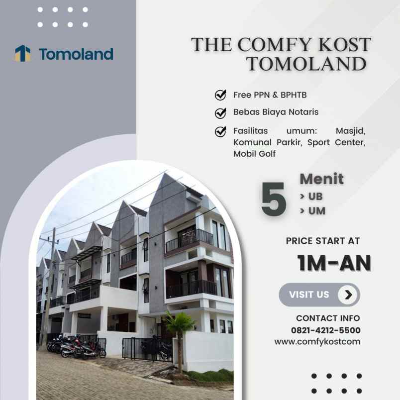 cocok untuk milenial developer dijual rumah kost d